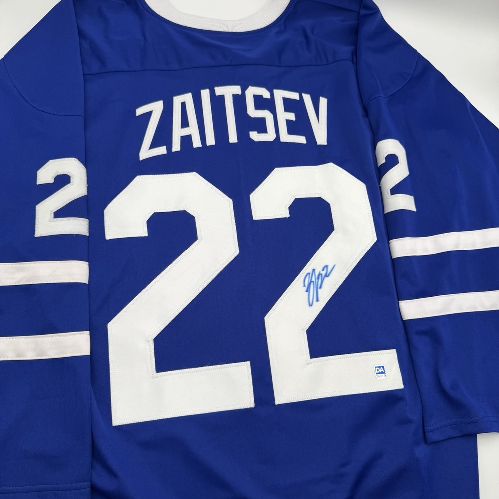 Nikita Zaitsev Signed Autographed Custom Jersey Toronto Maple Leafs Blue w/COA
